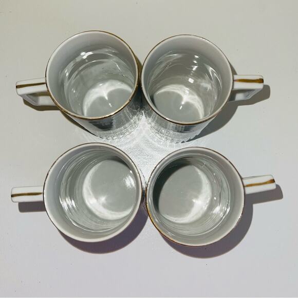 4 Vtg Irish Clover Porcelain Coffee Cups Saucers Japan Tea Cup, Mugs - Picture 12 of 14